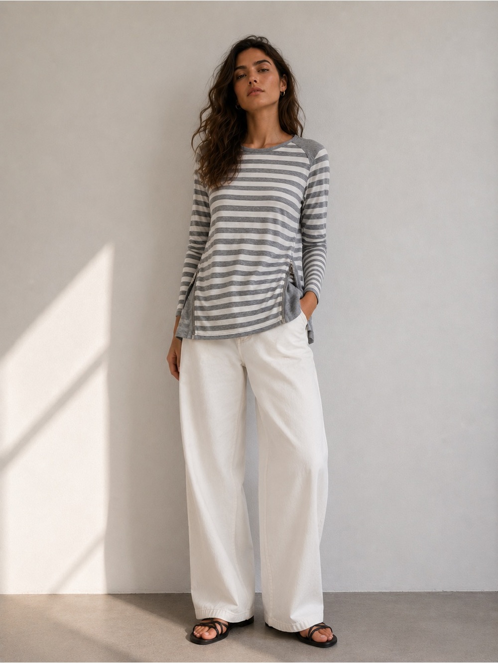 Michael Michael Kors cotton blend long sleeve top